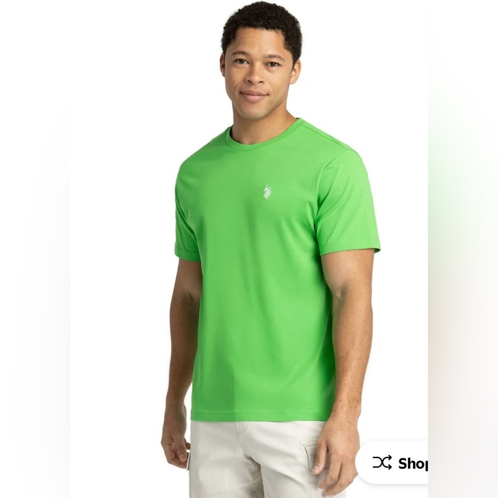 🔴 3/$12 U.S. Polo Assn. Men's Bright Green Short Sleeve Tee! NWT! Size XS.‎